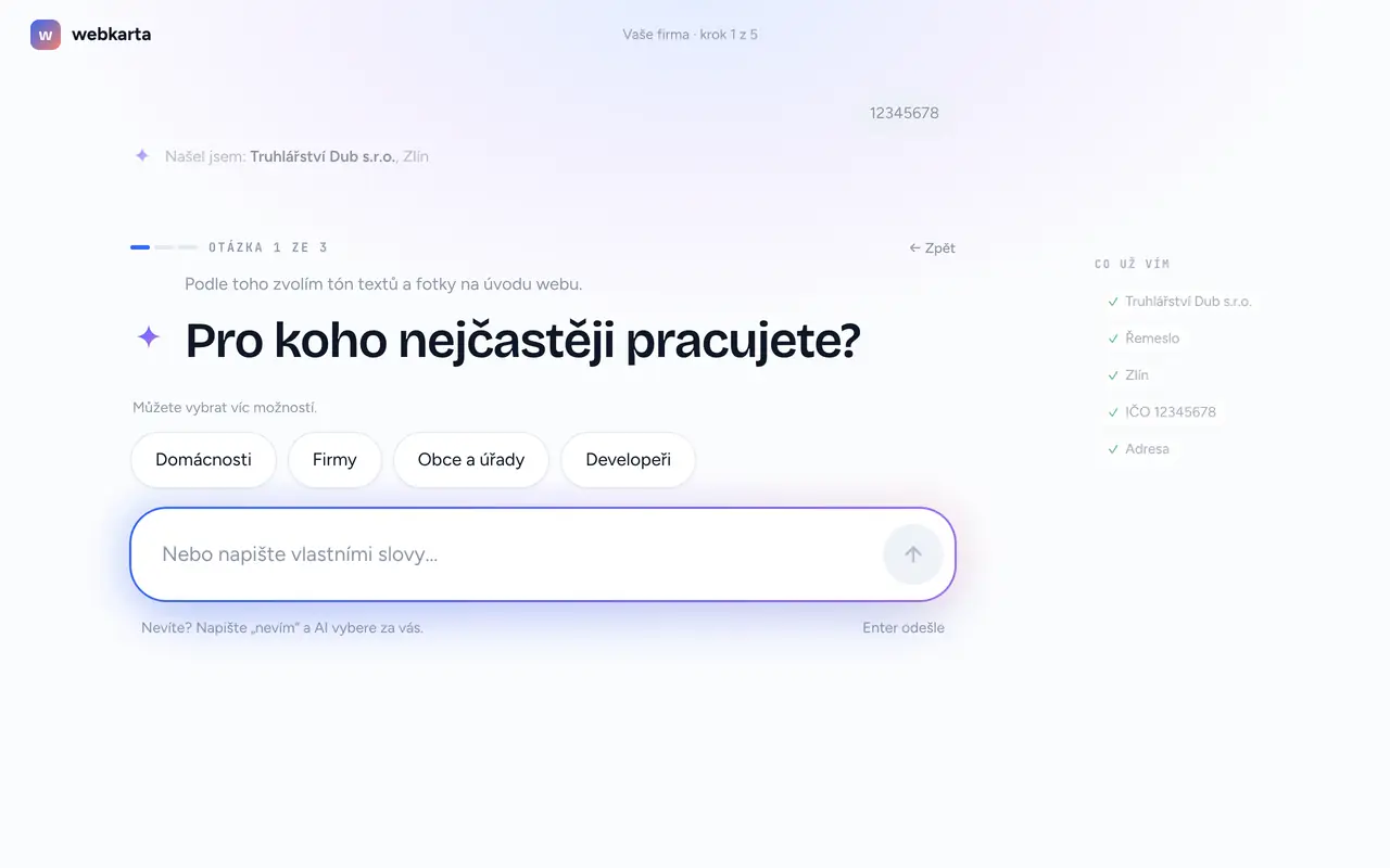 Odpovězte na pár otázek