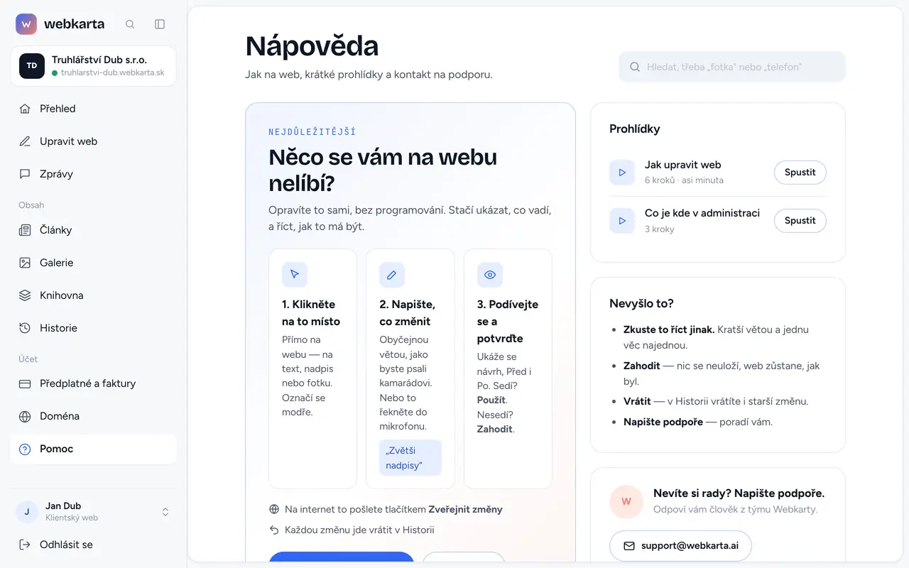 Napište, co potřebujete