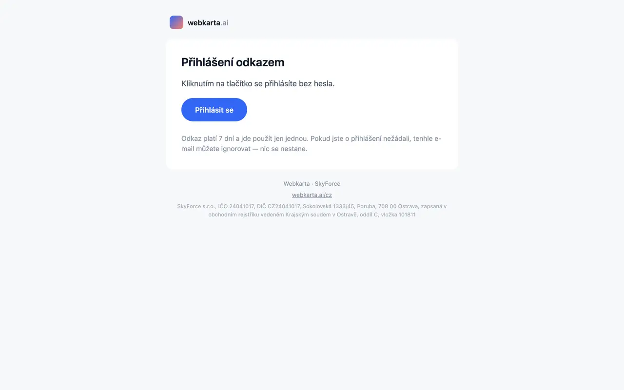 Klepněte v e-mailu