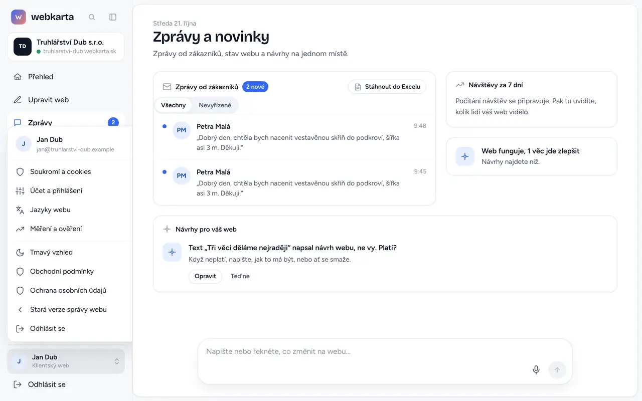 Návštěvnost přes Google Analytics
