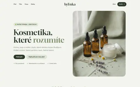 Ukázkový web: Bylinka na počítači
