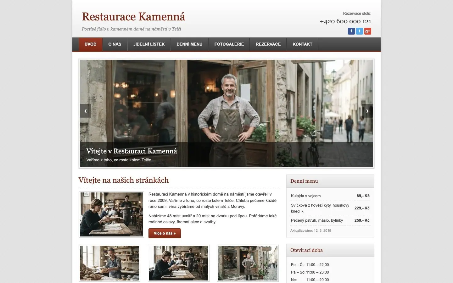 Starý web Restaurace Kamenná
